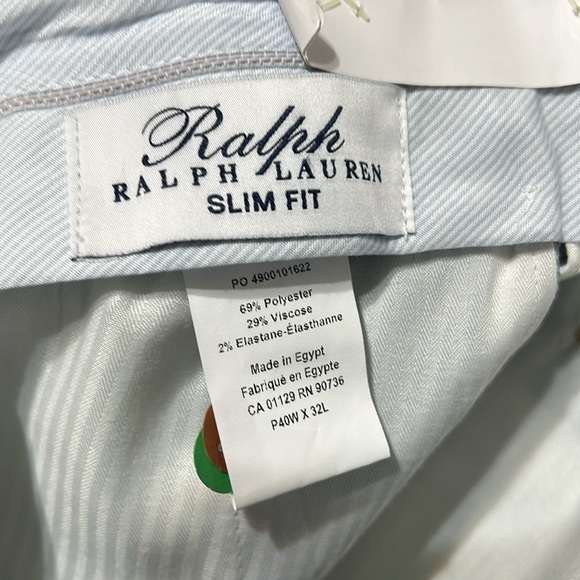 Ralph Ralph Lauren Comfort Flex Dress Pants Flat Front Slim-Fit Trousers W40 L32 - Picture 6 of 8